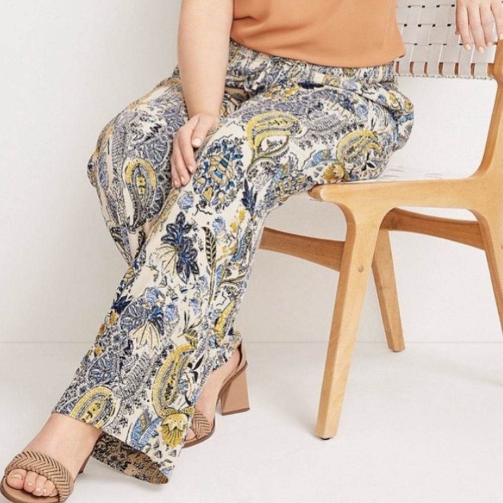 Maurices Paisley High Rise Wide Leg Pant